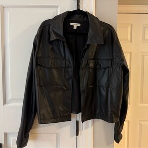 Black Faux Leather Jacket